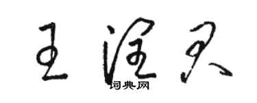 駱恆光王潤君草書個性簽名怎么寫