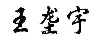 胡問遂王壟宇行書個性簽名怎么寫