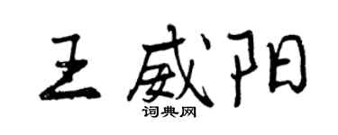 曾慶福王威陽行書個性簽名怎么寫
