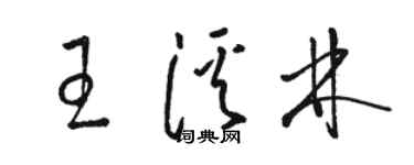 駱恆光王溪林草書個性簽名怎么寫