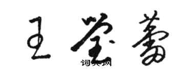 駱恆光王瑩蕾草書個性簽名怎么寫