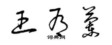 曾慶福王有蘭草書個性簽名怎么寫