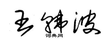 朱錫榮王韓波草書個性簽名怎么寫