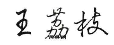 駱恆光王荔枝行書個性簽名怎么寫