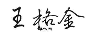 駱恆光王格金行書個性簽名怎么寫
