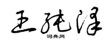 曾慶福王純澤草書個性簽名怎么寫