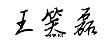 王正良王笑磊行書個性簽名怎么寫