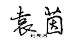 曾慶福袁茵行書個性簽名怎么寫