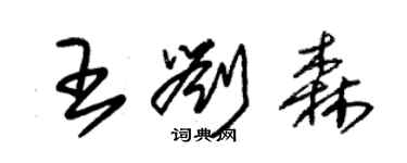 朱錫榮王劉森草書個性簽名怎么寫