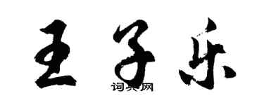 胡問遂王子樂行書個性簽名怎么寫