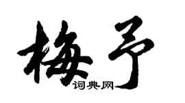 胡問遂梅予行書個性簽名怎么寫