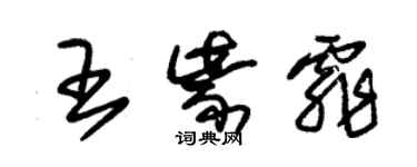 朱錫榮王紫霏草書個性簽名怎么寫