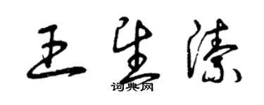 曾慶福王望潔草書個性簽名怎么寫