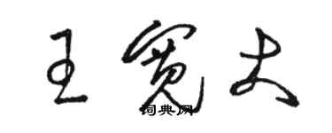 駱恆光王寬大草書個性簽名怎么寫