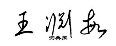 梁錦英王淵敏草書個性簽名怎么寫