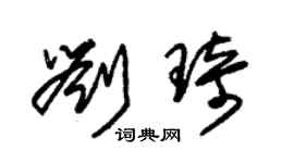 朱錫榮劉琦草書個性簽名怎么寫