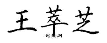 丁謙王萃芝楷書個性簽名怎么寫