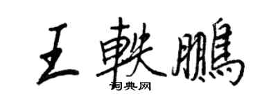 王正良王軼鵬行書個性簽名怎么寫