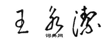 駱恆光王永潔草書個性簽名怎么寫