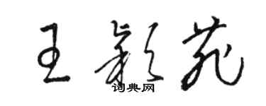 駱恆光王穎菲草書個性簽名怎么寫