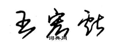 朱錫榮王宏獻草書個性簽名怎么寫