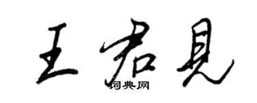 王正良王君見行書個性簽名怎么寫