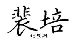 丁謙裴培楷書個性簽名怎么寫