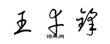 梁錦英王幸鋒草書個性簽名怎么寫