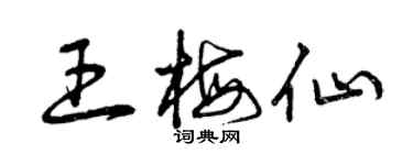 曾慶福王梅仙草書個性簽名怎么寫