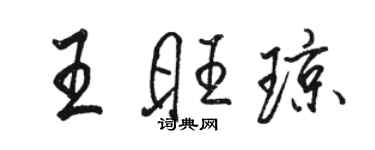 駱恆光王旺瓊行書個性簽名怎么寫