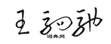 駱恆光王駒馳草書個性簽名怎么寫