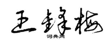 曾慶福王鋒梅草書個性簽名怎么寫