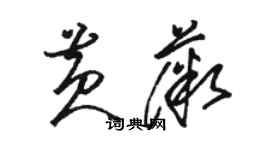 駱恆光黃薇草書個性簽名怎么寫