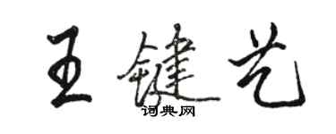 駱恆光王鍵藝行書個性簽名怎么寫