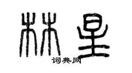 曾慶福林星篆書個性簽名怎么寫