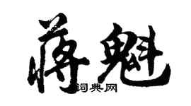 胡問遂蔣魁行書個性簽名怎么寫