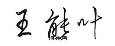 駱恆光王能葉行書個性簽名怎么寫