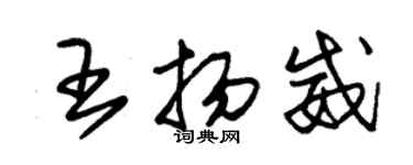 朱錫榮王揚威草書個性簽名怎么寫