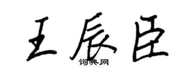 王正良王辰臣行書個性簽名怎么寫