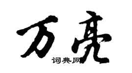 胡問遂萬亮行書個性簽名怎么寫