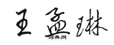 駱恆光王孟琳行書個性簽名怎么寫