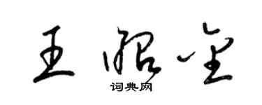 梁錦英王昭金草書個性簽名怎么寫