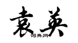 胡問遂袁英行書個性簽名怎么寫