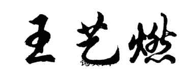 胡問遂王藝燃行書個性簽名怎么寫