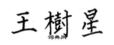 何伯昌王樹星楷書個性簽名怎么寫