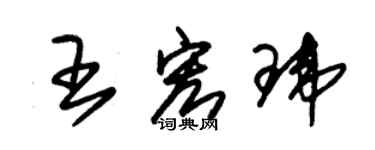 朱錫榮王宏瑋草書個性簽名怎么寫