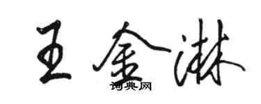 駱恆光王金淋行書個性簽名怎么寫