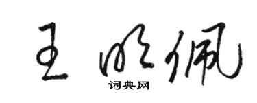 駱恆光王明佩草書個性簽名怎么寫