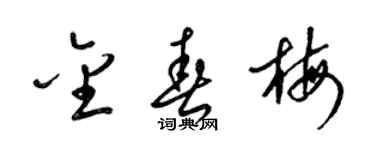 梁錦英金春梅草書個性簽名怎么寫