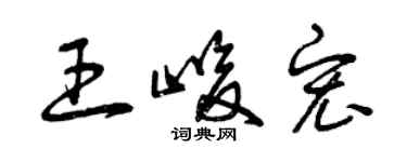 曾慶福王峻宏草書個性簽名怎么寫